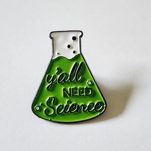 Y'all Need Science Flask Shaped Enamel Pin